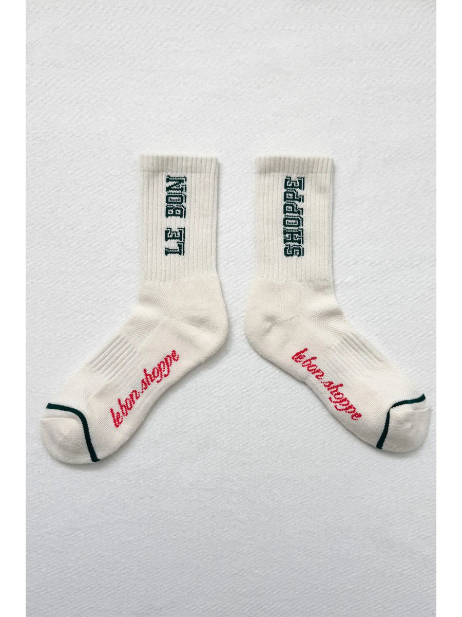 Boyfriend Socks- Cream