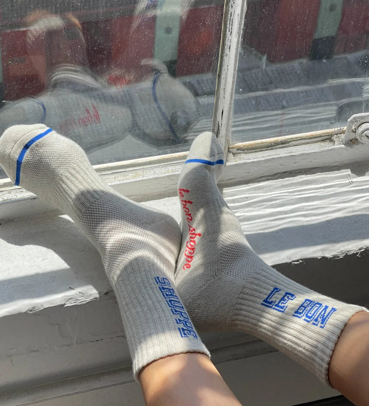 Boyfriend Socks- Grey