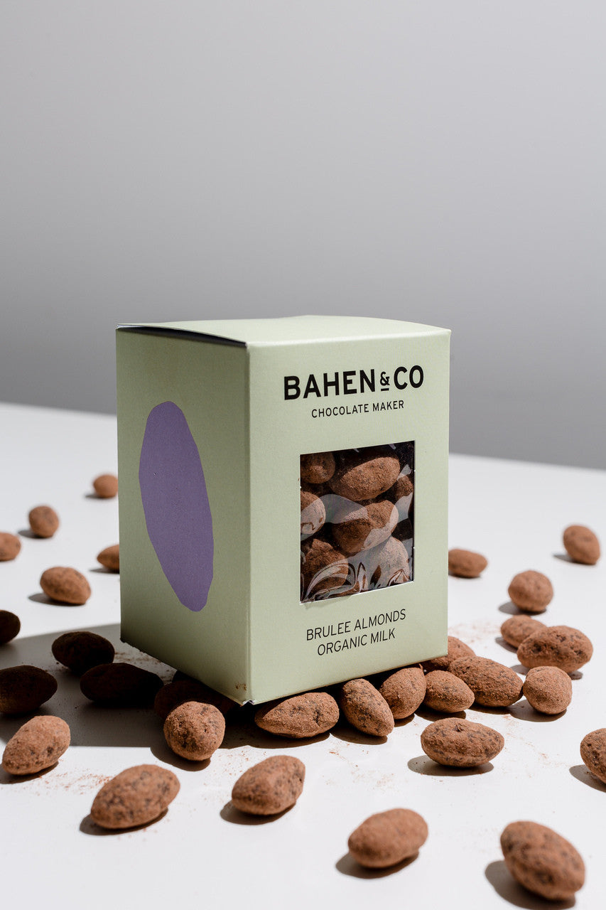 Organic Chocolate Covered Brulee Almonds