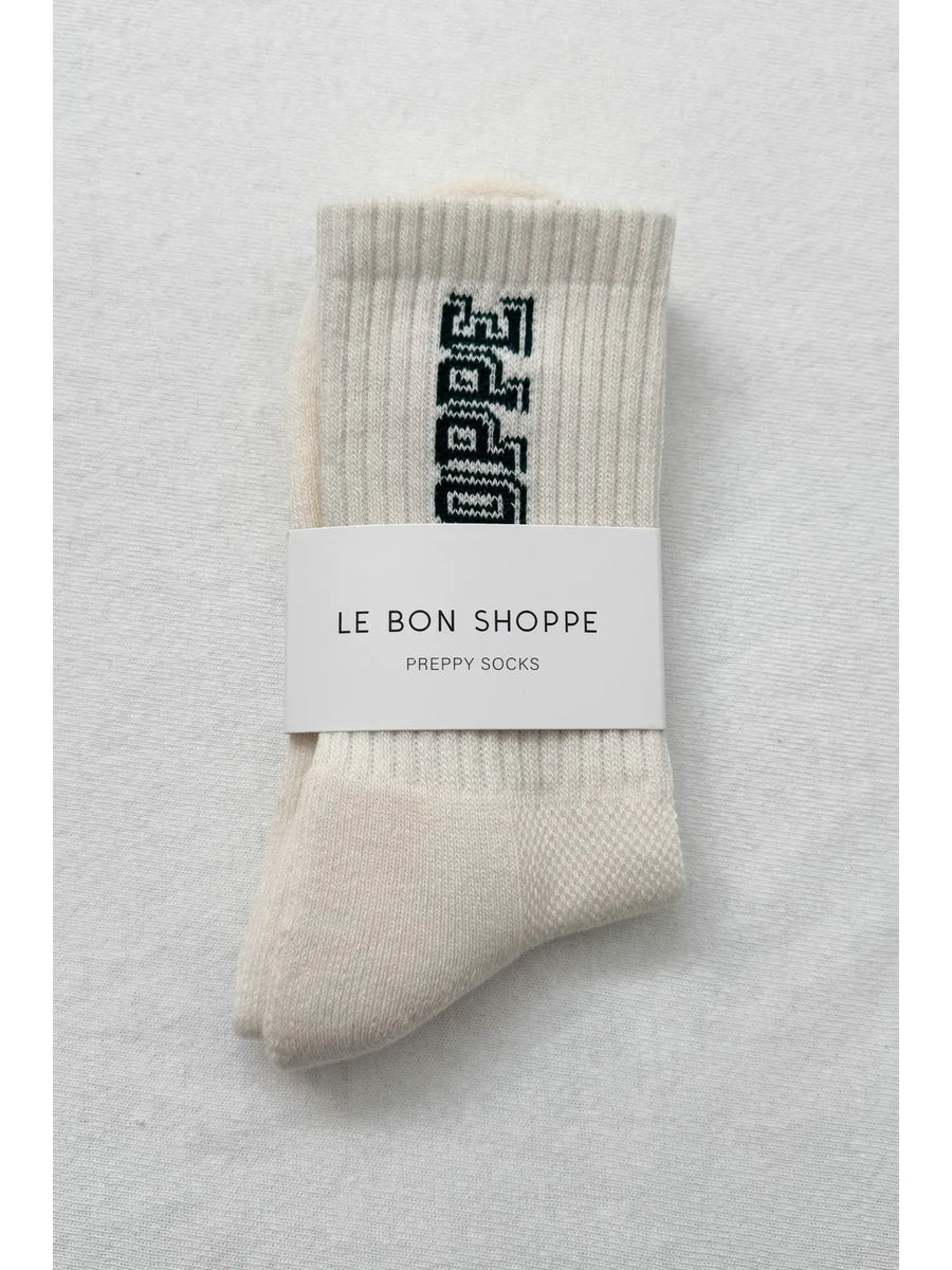 Boyfriend Socks- Cream